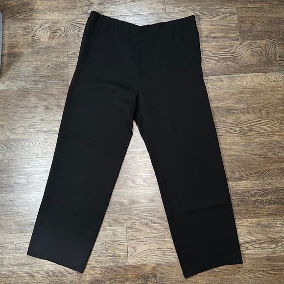 Dušan Pants - Ladies DUSAN Wool Trousers Pants Pull On Elastic Italy XL Dark Brown